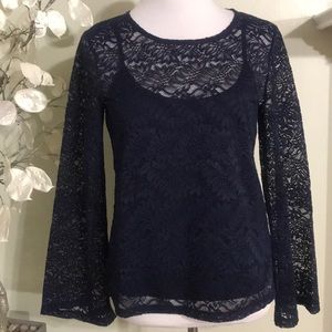 Banana Republic Navy Lace Top and Cami